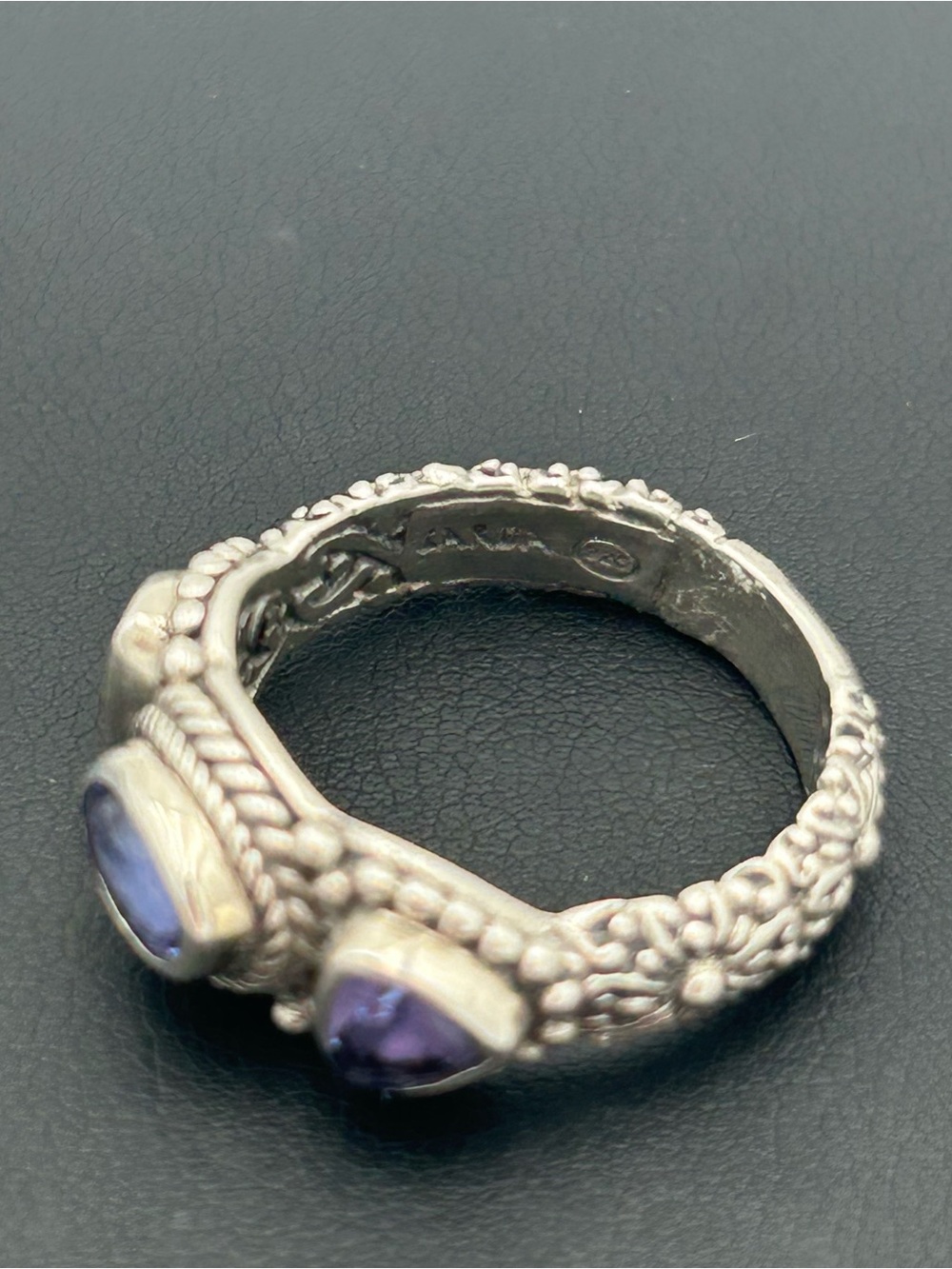 Sarda Sterling Silver Tanzanite Ring - Picture 7 of 11